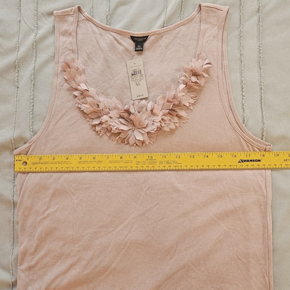Ann Taylor Light Pink Tank Size:  X-Large - Picture 2 of 6
